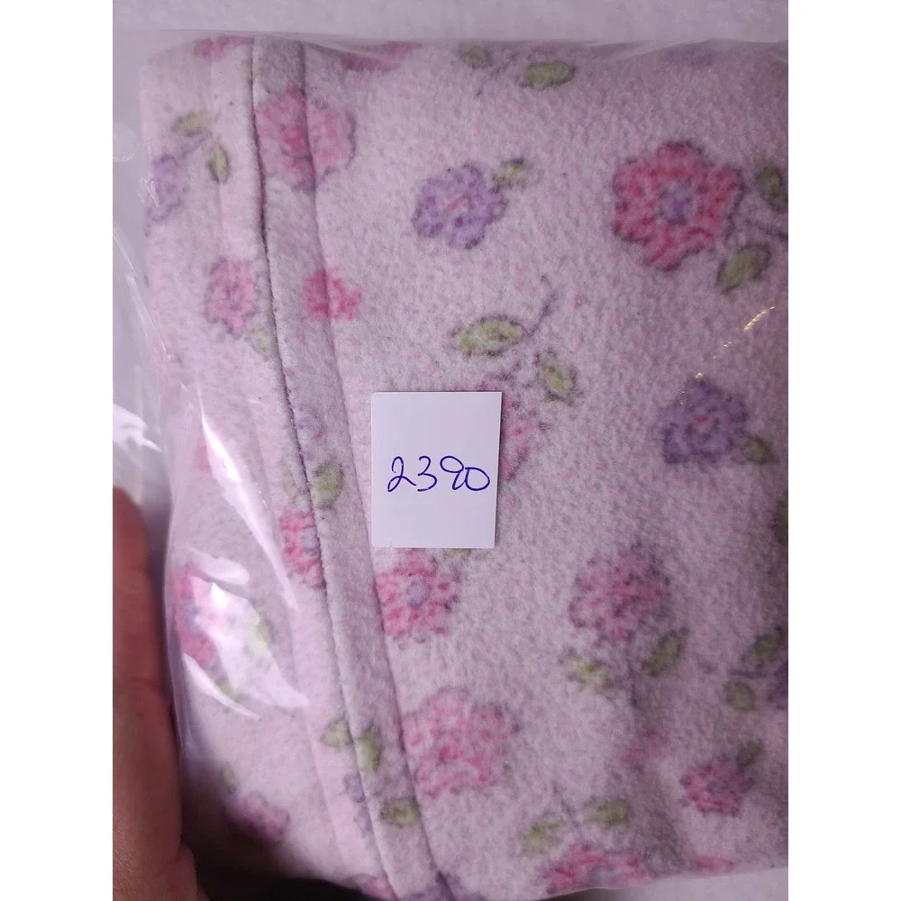 VTG Y2K Retro Sesame Street Footed Sleeper Baby 12M Pink Floral Fleece Pajamas